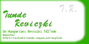 tunde reviczki business card